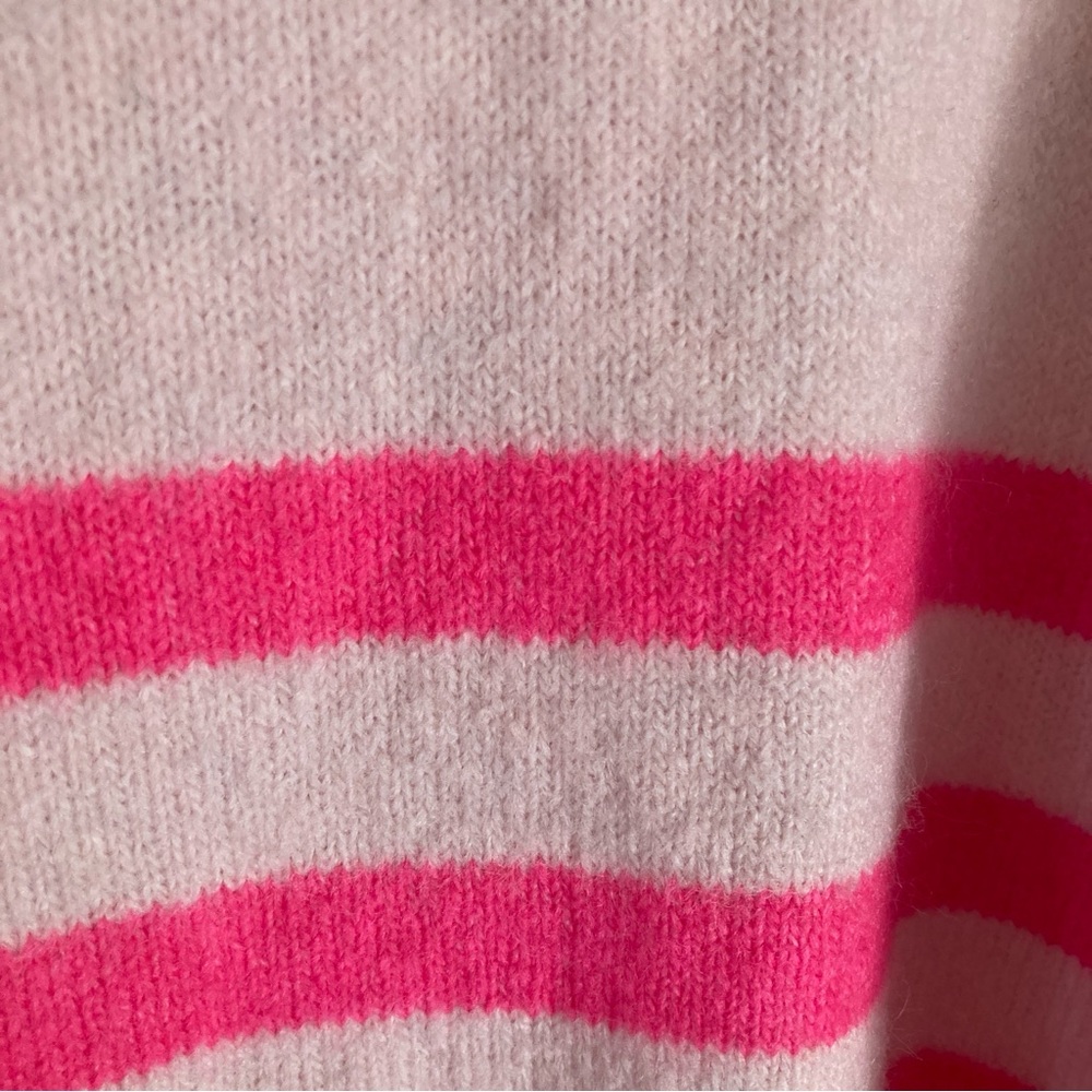 LOFT Pink & Hot Pink Striped Turtleneck Sweater - Picture 5 of 12